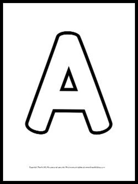 uppercase Letter a Outline Printable
