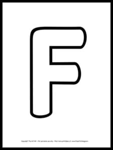 uppercase letter f outline printable