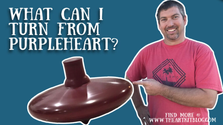 woodturning purpleheart spinning top