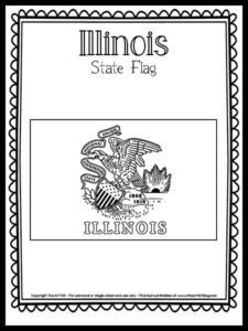 Illinois State Flag Coloring Page {FREE Printable!} - The Art Kit