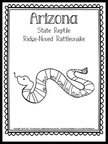 Arizona State Reptile (the Ridge-Nosed Rattlesnake!) Coloring Page ...