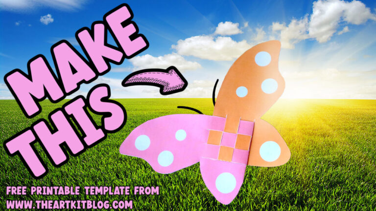 how to weave a paper butterfly free printable template the art kit