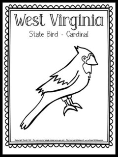 West Virginia State Bird Coloring Page (Cardinal!) {FREE Printable ...