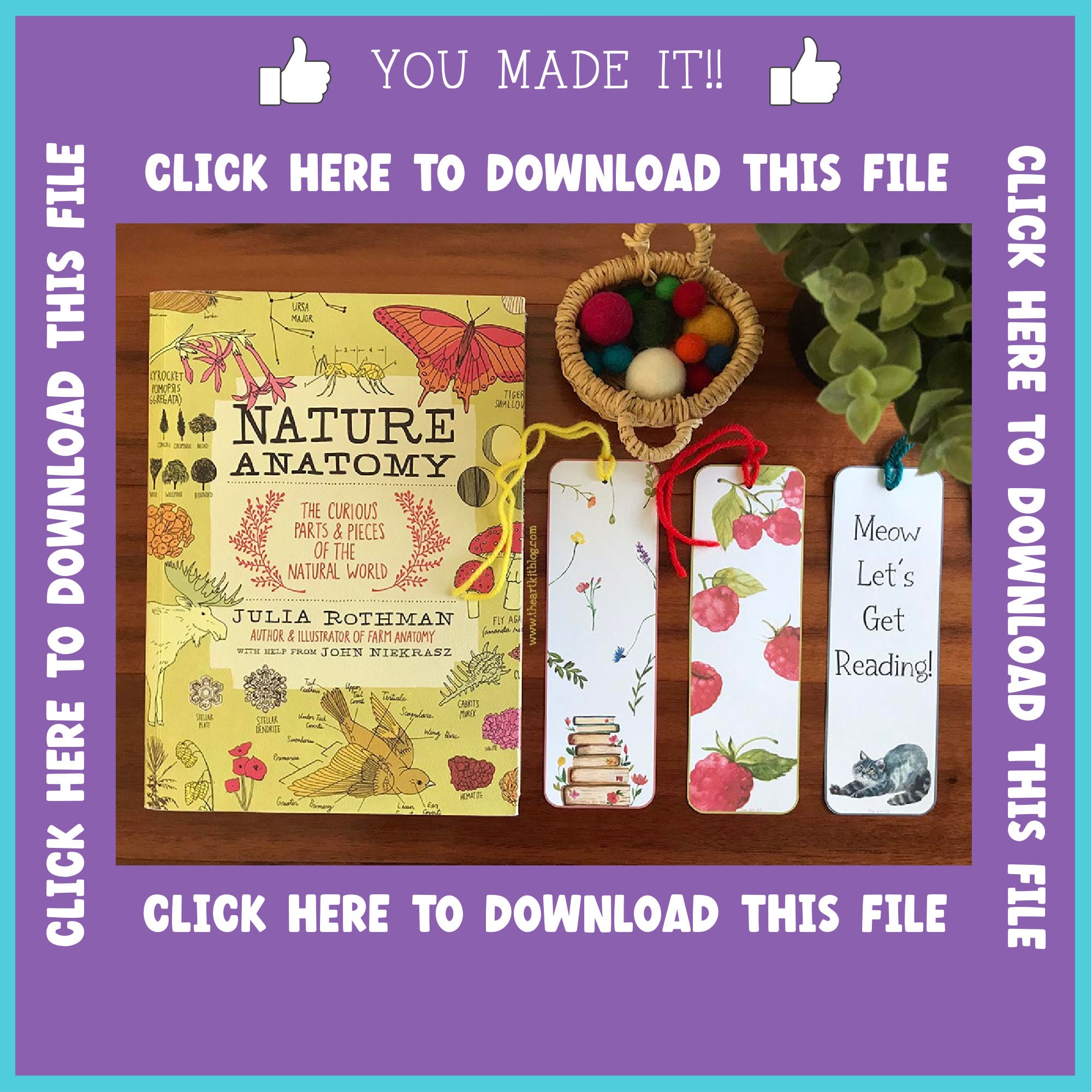 click here to download this file printable bookmarks the art kit - The ...