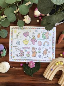 Free, Printable Easter Coloring Page with Hidden Pictures - The Art Kit