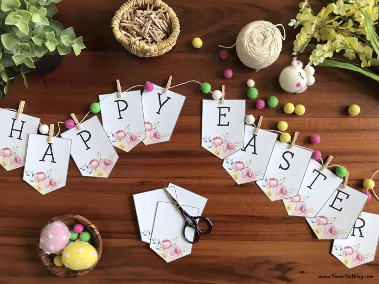 free printable happy easter banner