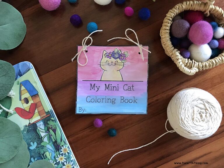 Mini Cat Coloring Pages {FREE PRINTABLE COLORING BOOK!} - The Art Kit