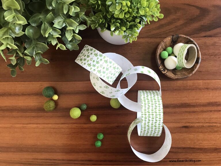 trees and leaves earth day paper chains printable photo