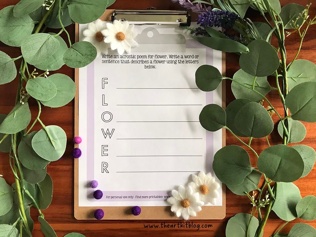 Printable Acrostic Poem Templates for May