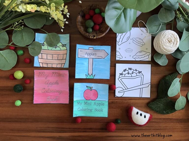 mini apple coloring pages book the art kit 7