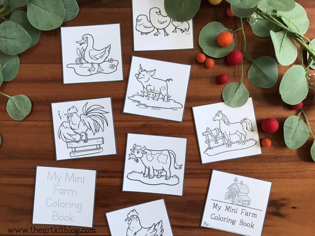 Mini Farm Coloring Pages {FREE PRINTABLE!} - The Art Kit