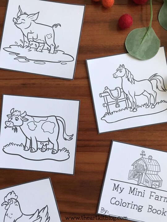 Mini Farm Coloring Pages {FREE PRINTABLE!} - The Art Kit