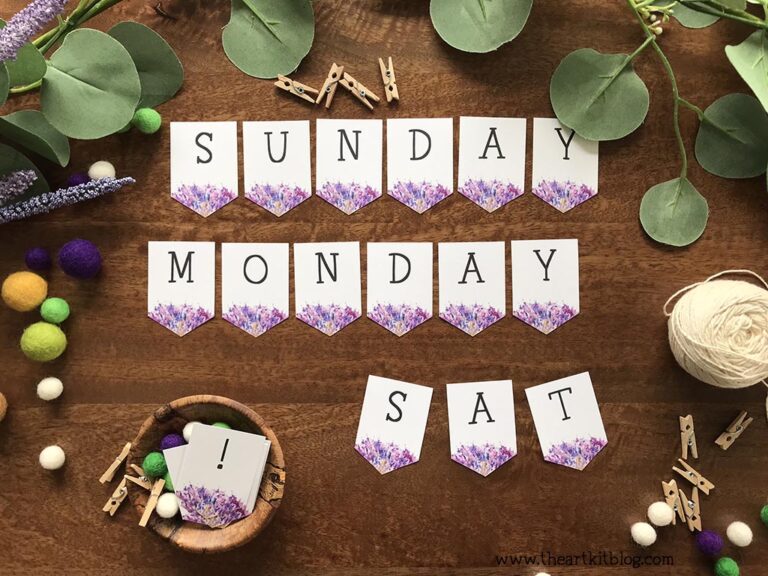days of the week banner printable download 6