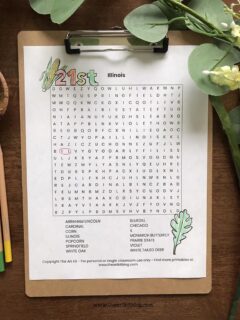 Illinois Word Search Coloring Page {FREE Printable Download!} - The Art Kit