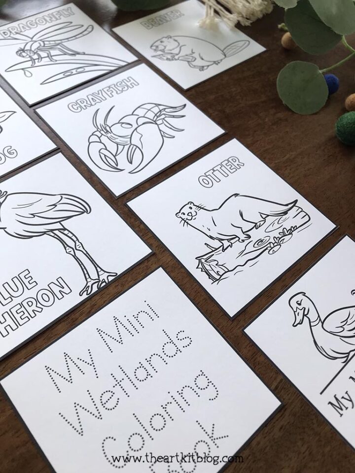 Mini Wetland Animal Coloring Pages {FREE PRINTABLE DOWNLOAD!} - The Art Kit