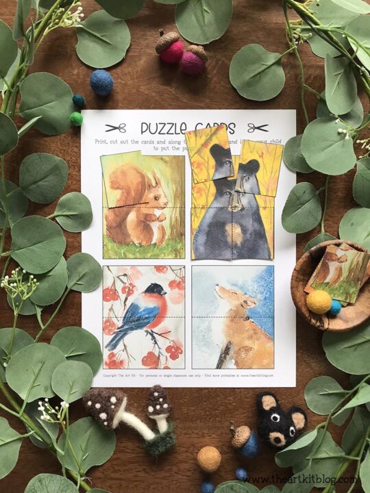 CUTE Animal Puzzles! {FREE Printable Download} - The Art Kit