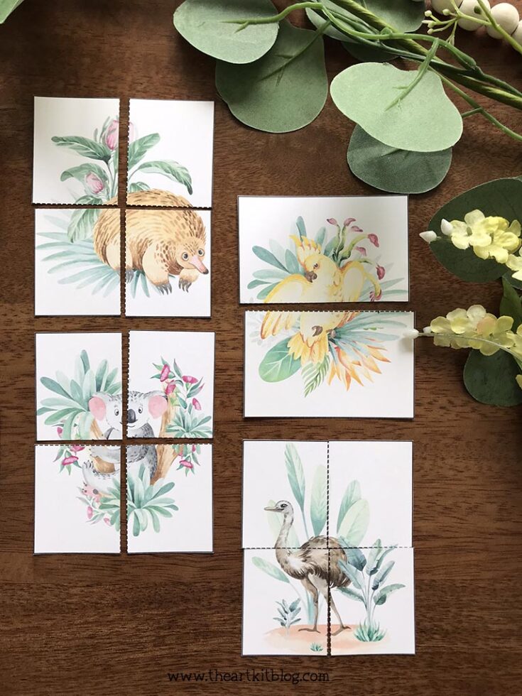 CUTE! Australian Animals FREE Printable Puzzles (Instant Download ...