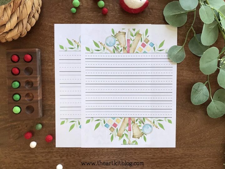 FREE Printable Lined Stationery {School-Themed!} - The Art Kit