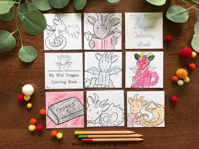 cute mini dragon coloring pages printable