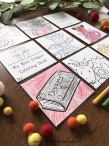 CUTE Mini Dragon Coloring Pages {FREE PRINTABLE DOWNLOAD} - The Art Kit