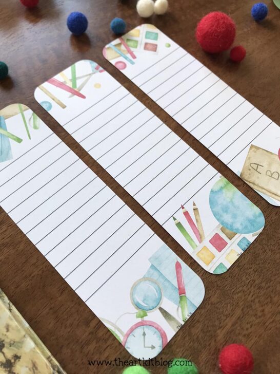 Free Printable Bookmarks {School-Supply Theme!} - The Art Kit