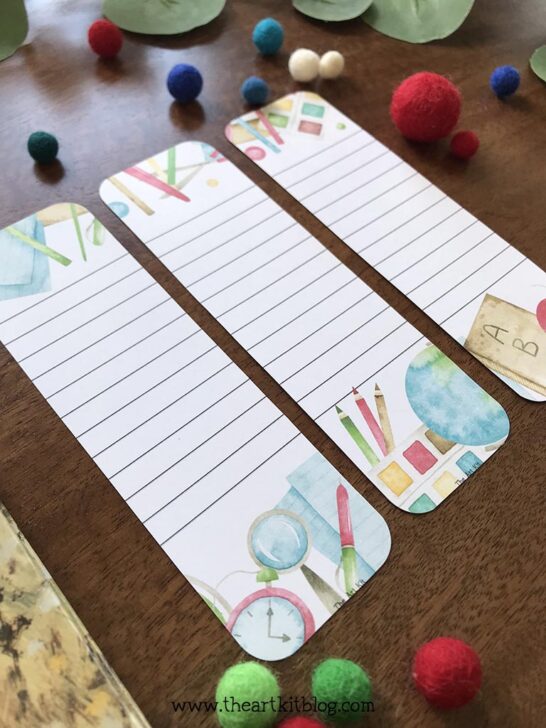 Free Printable Bookmarks {School-Supply Theme!} - The Art Kit