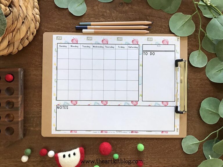 school monthly printable calendar undated blank