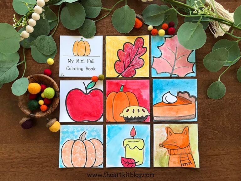 cute fall mini coloring pages the art kit 6