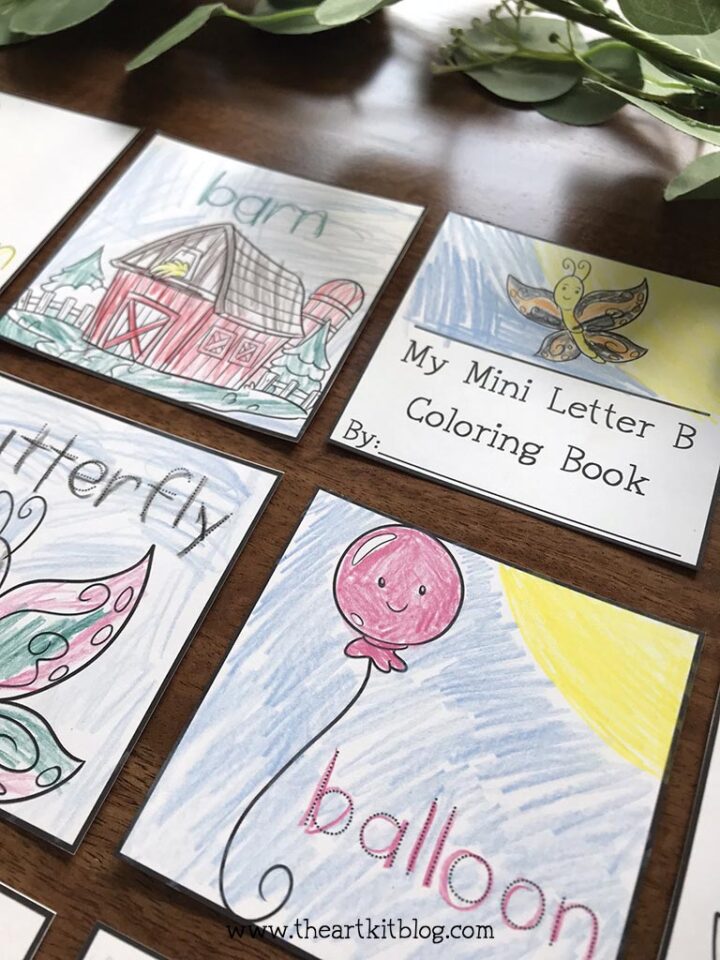 Mini Letter B Coloring Pages {FREE PRINTABLE DOWNLOAD!} - The Art Kit