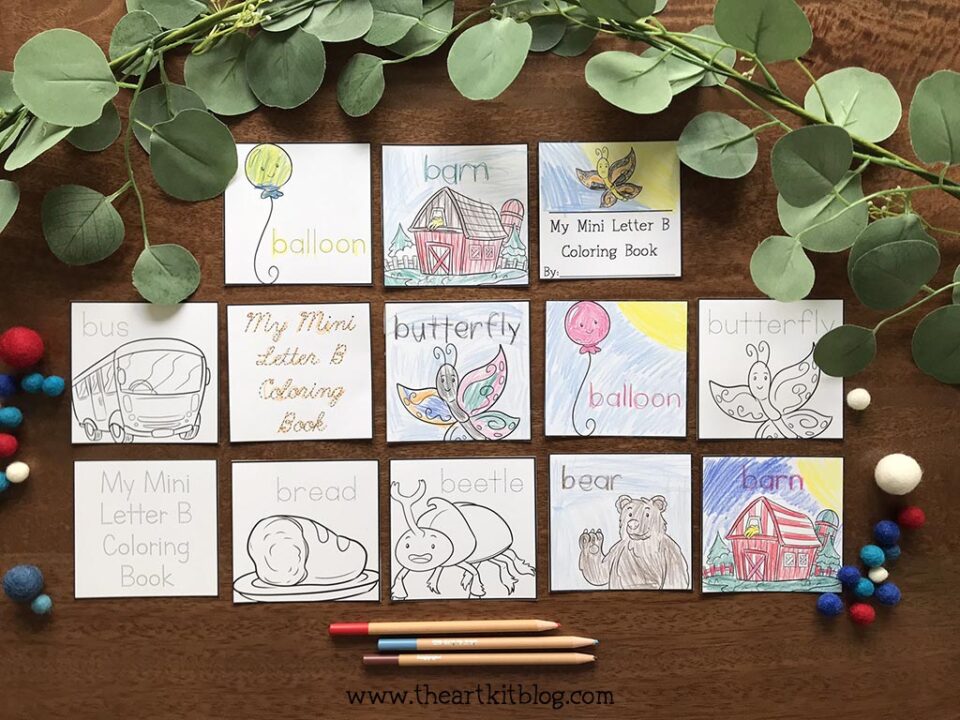 Mini Letter B Coloring Pages {FREE PRINTABLE DOWNLOAD!} - The Art Kit