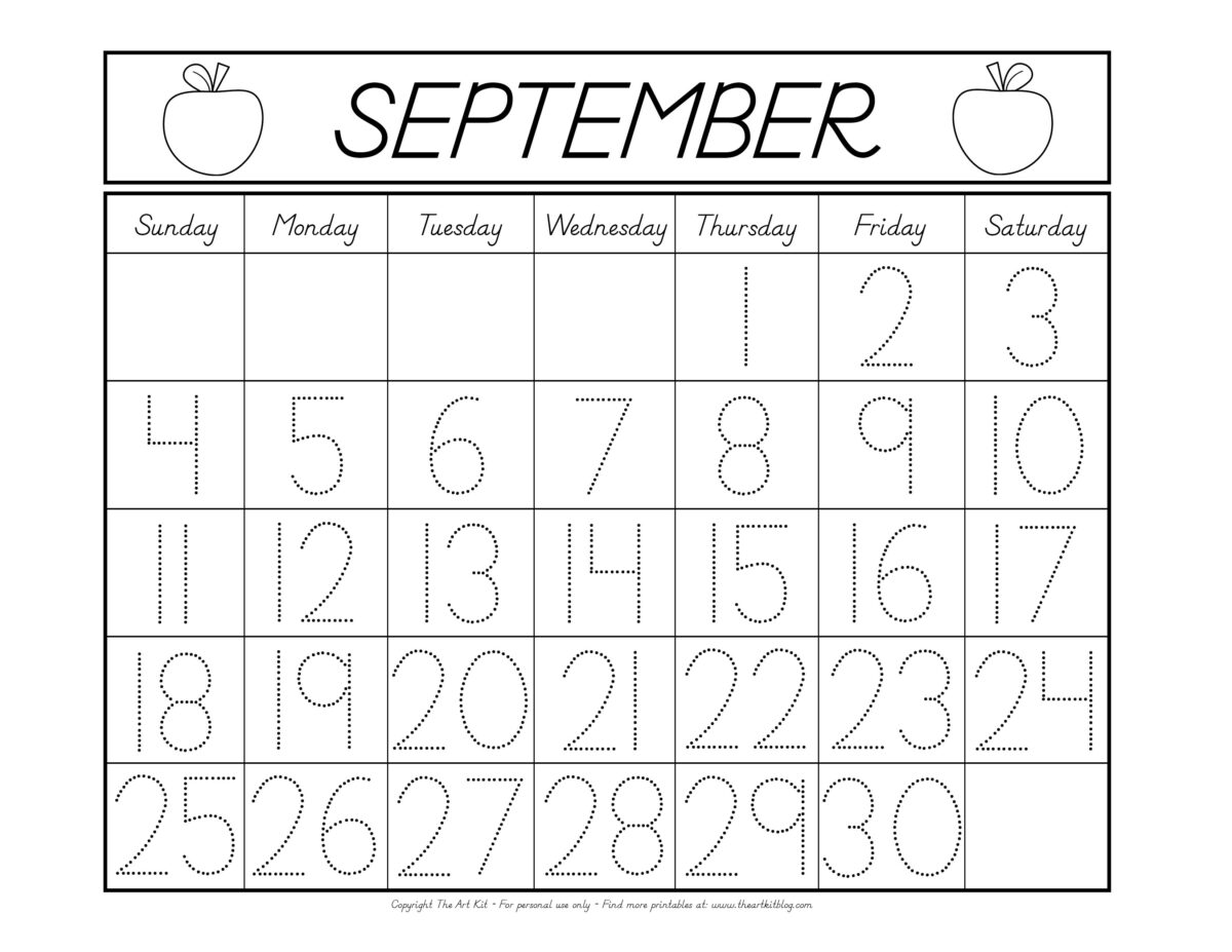 September 2022 Calendar Coloring Page {FREE PRINTABLE DOWNLOAD!} - The Art Kit