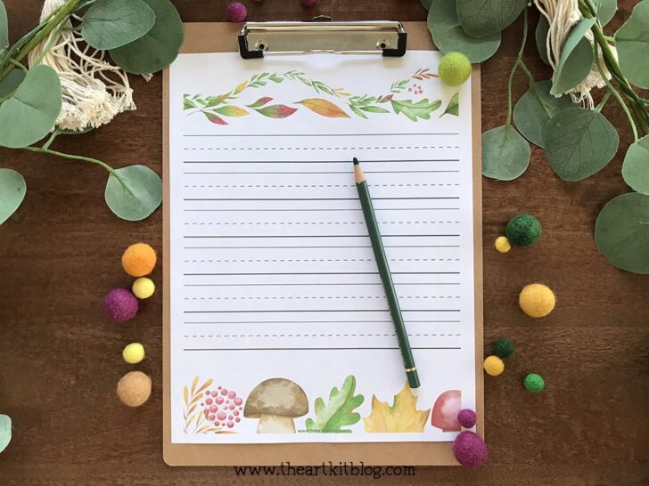 FREE Printable Lined Paper (Fall-Themed!) - The Art Kit