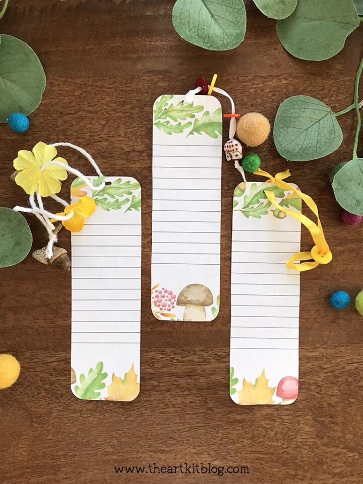 Fall Printable Bookmarks for Kids and Adults {FREE PRINTABLE} - The Art Kit