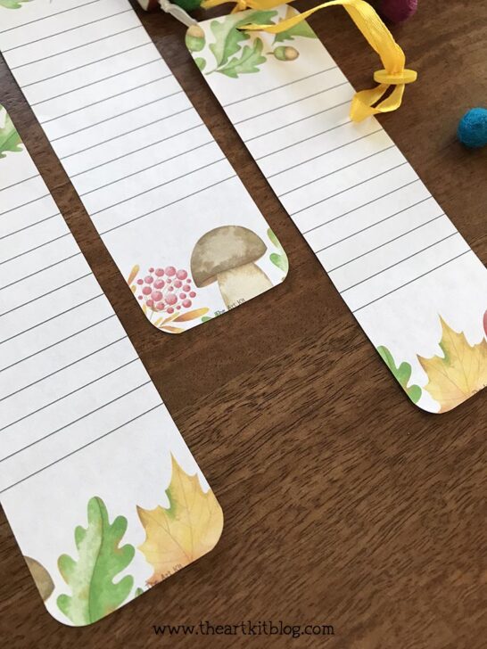 Fall Printable Bookmarks for Kids and Adults {FREE PRINTABLE} - The Art Kit