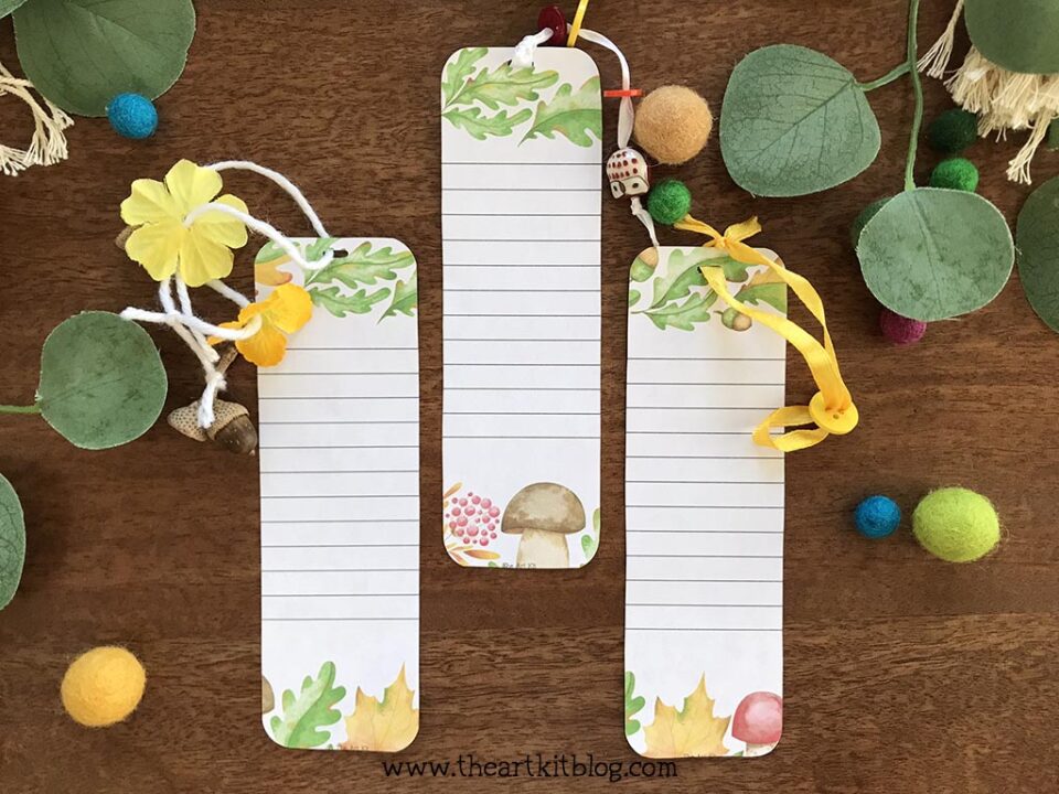 Fall Printable Bookmarks for Kids and Adults {FREE PRINTABLE} - The Art Kit