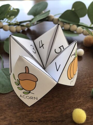Thanksgiving Finger Game {Free Printable} - The Art Kit