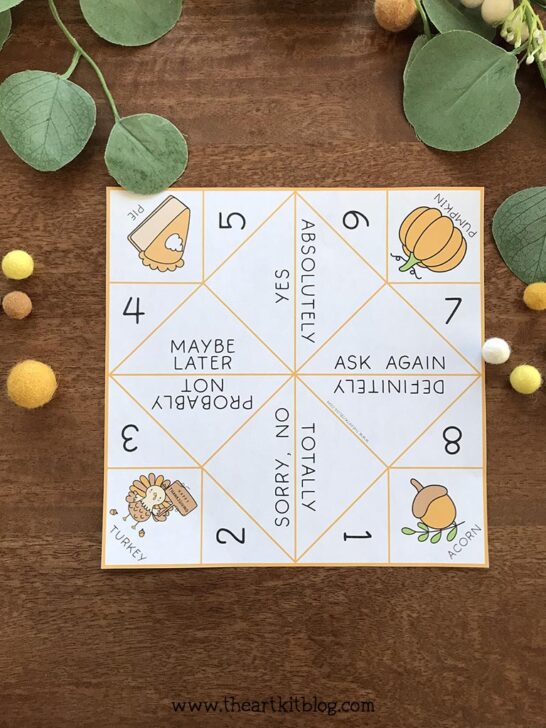 Thanksgiving Finger Game {Free Printable} - The Art Kit