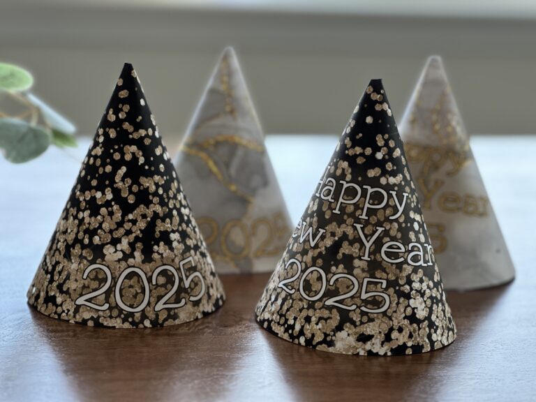 Happy New Year Party Hats 2025 {FREE PRINTABLE!}