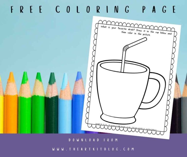 National Drinking Straw Day: FREE PRINTABLE Coloring Page! - The Art Kit