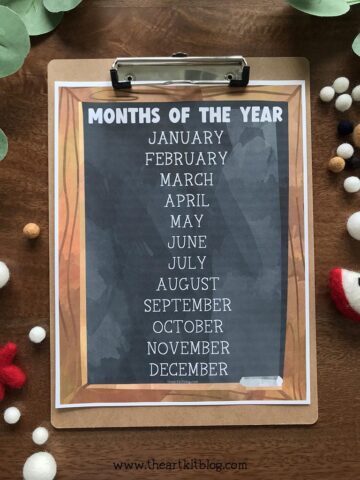 Months of the Year Chart: Chalkboard Style {FREE Printable Download ...