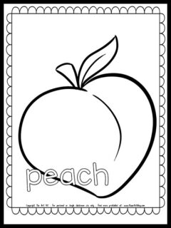 Peach Coloring Page {FREE PRINTABLE!} - The Art Kit