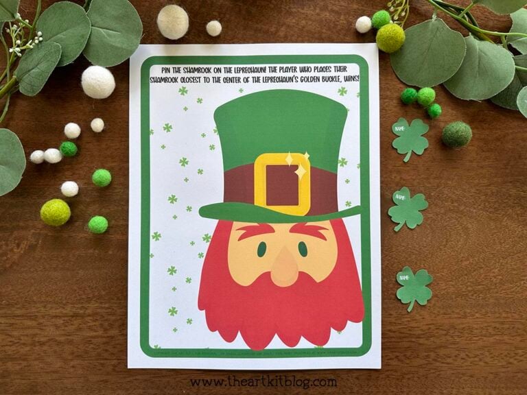 pin the shamrock on the leprechaun game printable_the art kit 1