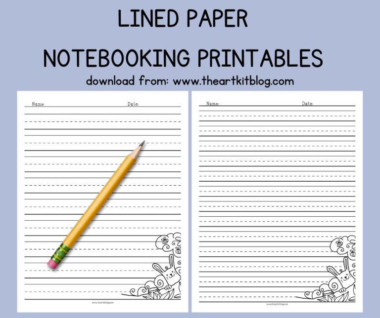FREE Printable Lined Paper (Spring Themed!) - The Art Kit
