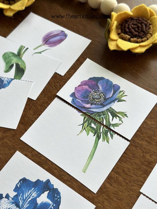 FREE Printable Flower Puzzles - The Art Kit