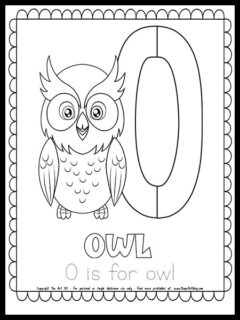 Letter O is for Owl FREE Printable Coloring Page - The Art Kit