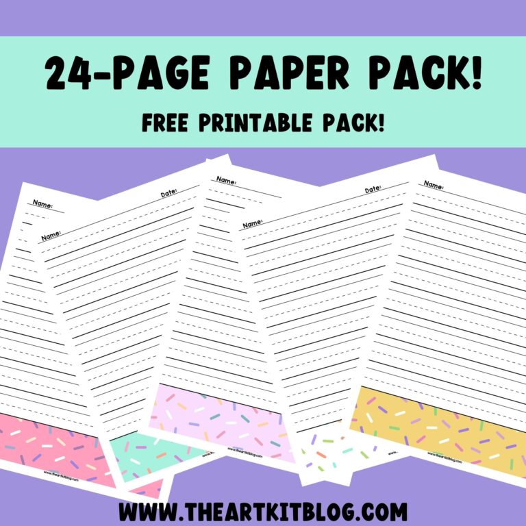 sprinkles lined paper pack free printable the art kit