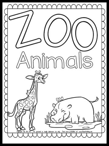 Zoo Animal Coloring Page - FREE Printable! - The Art Kit