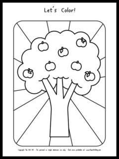 Apple Tree Coloring Page - FREE Printable! - The Art Kit