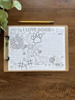 I Love Dogs Placemat Activity Sheet for Kids {FREE PRINTABLE!} - The Art Kit