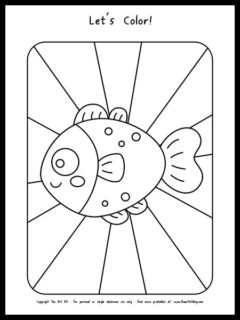 Cute Fish Coloring Page FREE Printable Download! - The Art Kit